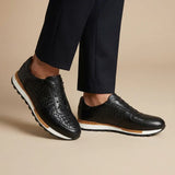 Alessandro — Flettet Læder Sneakers