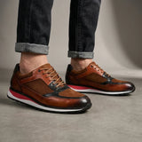 Læder- og Suede Sneakers Stefano