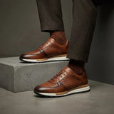 Alessandro — Flettet Læder Sneakers