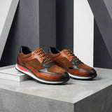 Læder- og Suede Sneakers Stefano