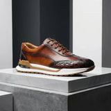 Lorenzo – Håndlavede Lædersneakers med Krokodille Detaljer
