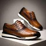 Edoardo Sneaker Oxford i Præget Læder