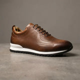 Lucano - Læder Sneakers med Mikroperforering