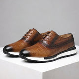 Edoardo Sneaker Oxford i Præget Læder
