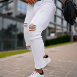Vega Michele™ Hvide Strippede Jeans