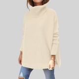 ANNELISE Oversize Pullover med Høj Krave