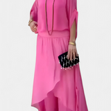 Flavia | Bred Top og Asymmetrisk Nederdel - Komplet Sæt