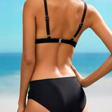 Splittet Bikini i Elegante Nuancer