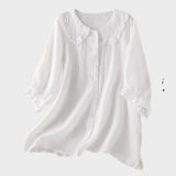 Adele | Elegant Linned Bluse
