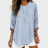 Rhea | Stribet Bluse i Kvalitetsmateriale