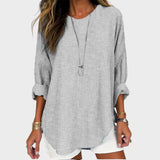 Rhea | Stribet Bluse i Kvalitetsmateriale