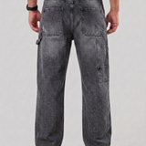 Fernando™ | Tadeo Carpenter Jeans - Grå Stone Washed
