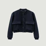 Strikket bomberjakke i stilrent design