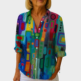 Estelle | Farverig Bluse i Kvalitetsdesign
