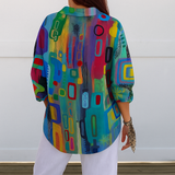 Estelle | Farverig Bluse i Kvalitetsdesign