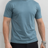 Enzo™ | Evano T-shirt - Støvet Blå