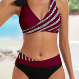 Bikini Mona - Print i varme nuancer