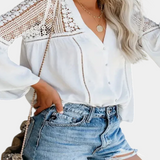 Spidsgarn Bluse – Elegant og Unik Design