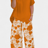 Elena | To-delt blomsteroutfit med afslappet stil