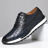 Edoardo Sneaker Oxford i Præget Læder