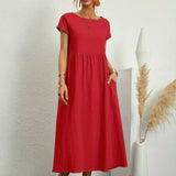 Gabrielle | Midi Kjole med Flydende Design og Tidless Elegance