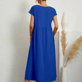 Gabrielle | Midi Kjole med Flydende Design og Tidless Elegance