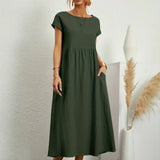 Gabrielle | Midi Kjole med Flydende Design og Tidless Elegance