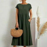 Gabrielle | Midi Kjole med Flydende Design og Tidless Elegance