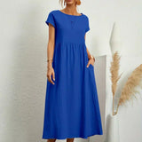 Gabrielle | Midi Kjole med Flydende Design og Tidless Elegance