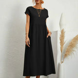 Gabrielle | Midi Kjole med Flydende Design og Tidless Elegance