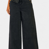 Cecilia | Ludovica Denim Sæt med Tætsiddende Vest og Bredbenede Jeans