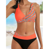 Bikini Mona - Print i varme nuancer