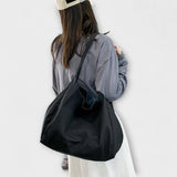 Olivia - Elegant Canvas Shopper Taske i Stort Format