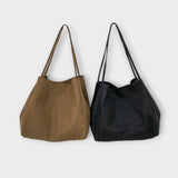 Olivia - Elegant Canvas Shopper Taske i Stort Format