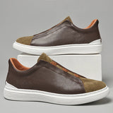 Matteo — Kamel- og Læder Slip-On i Høj Kvalitet