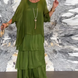 Lara | Elegant Maxi Kjole i Let Viskose