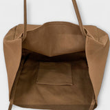 Olivia - Elegant Canvas Shopper Taske i Stort Format