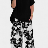 Elena | To-delt blomsteroutfit med afslappet stil
