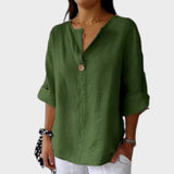 Zamma | Linned V-hals Bluse