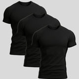 3-pak sorte T-shirts fra Aleano - Essentiel sæt
