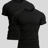 Pakke med 2 sorte T-shirts | Aleano Fashion