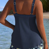 Laluna® | Stribet tankini med matchende strandbukser - To dele