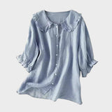 Adele | Elegant Linned Bluse