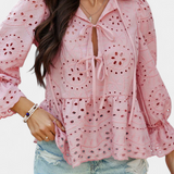 Boheme Top i Pizzo Kayden med Flydende Snit
