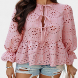 Boheme Top i Pizzo Kayden med Flydende Snit
