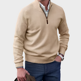Malik | Elegant Herresweater med Lynlås
