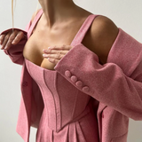 Irene | Tre-delt sæt med dobbeltknappet blazer i elegant design