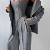 Irene | Tre-delt sæt med dobbeltknappet blazer i elegant design