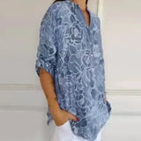 Lotte Bluse med Blomsterprint - Elegant Blomstermønster Bluse