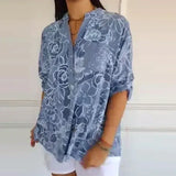 Lotte Bluse med Blomsterprint - Elegant Blomstermønster Bluse